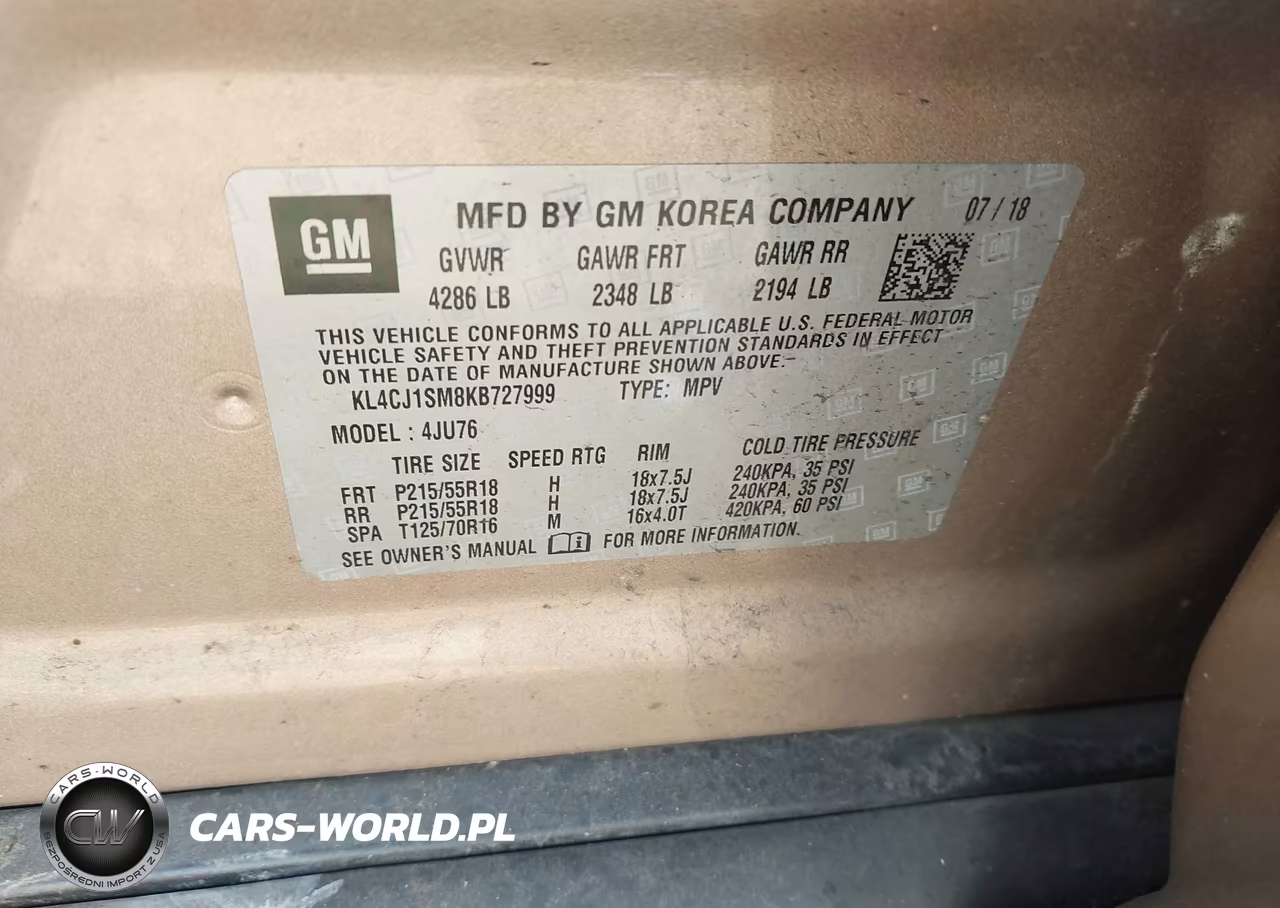 2019 Buick Encore Fwd Sport Touring VIN:KL4CJ1SM8KB727999 - 9