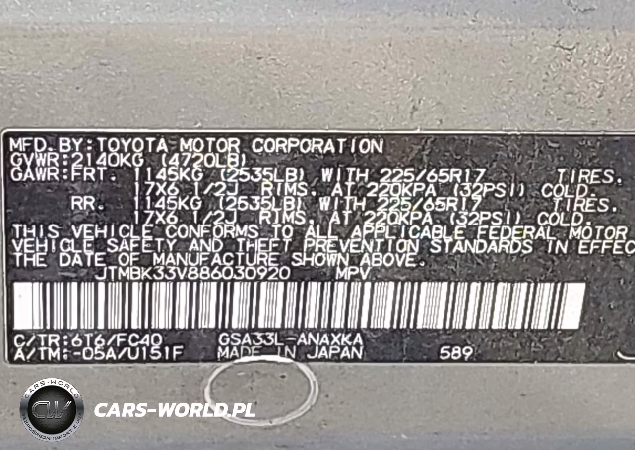 2008 Toyota Rav4 Base V6 VIN:JTMBK33V886030920 - 9