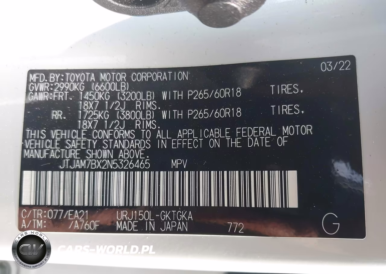 2022 Lexus Gx 460 Premium VIN:JTJAM7BX2N5326465 - 9