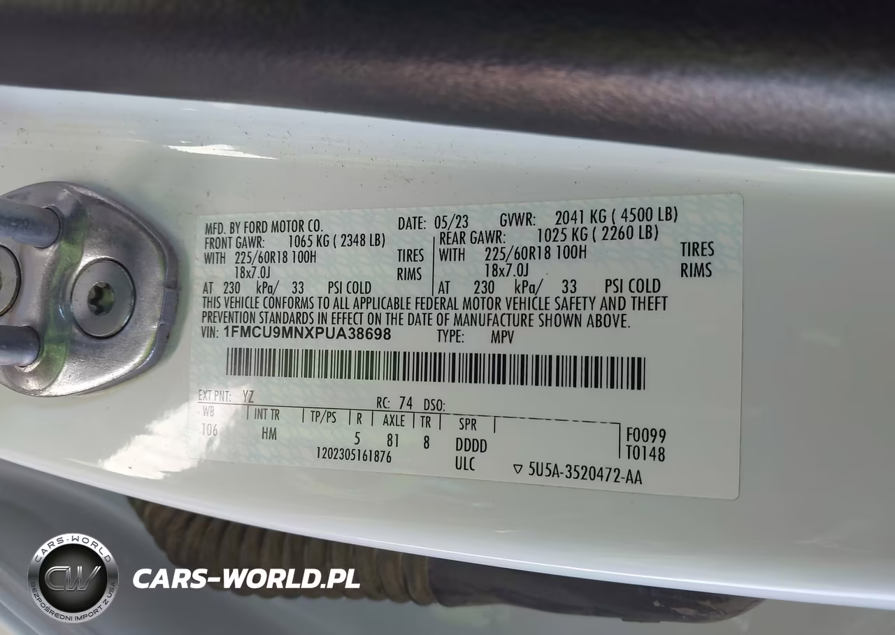 2023 Ford Escape St-Line VIN:1FMCU9MNXPUA38698 - 9