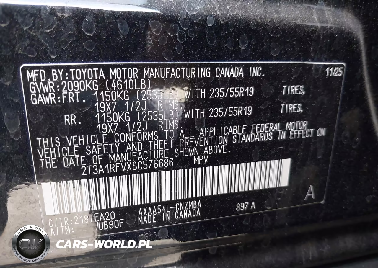 2025 Toyota Rav4 Xle Premium VIN:2T3A1RFVXSC576686 - 9