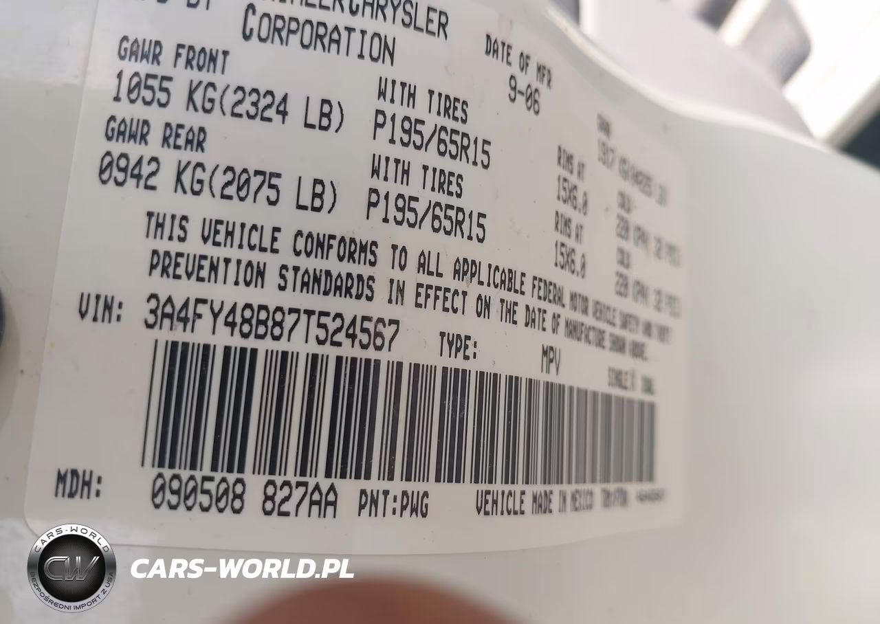 2007 Chrysler Pt Cruiser VIN:3A4FY48B87T524567 - 9