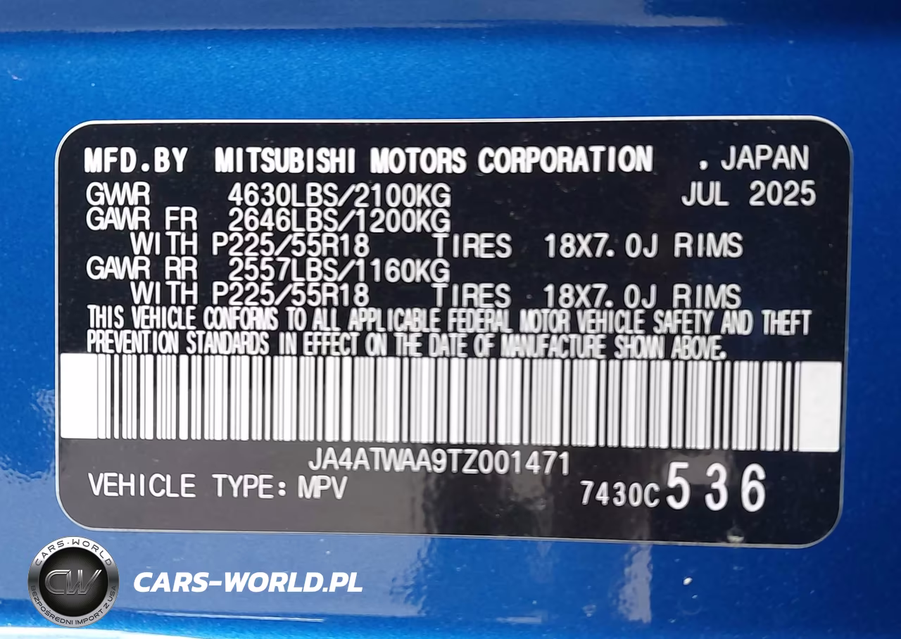 2026 Mitsubishi Eclipse Cross Black Edition S-Awc-Se S-Awc-Sel S-Awc VIN:JA4ATWAA9TZ001471 - 9