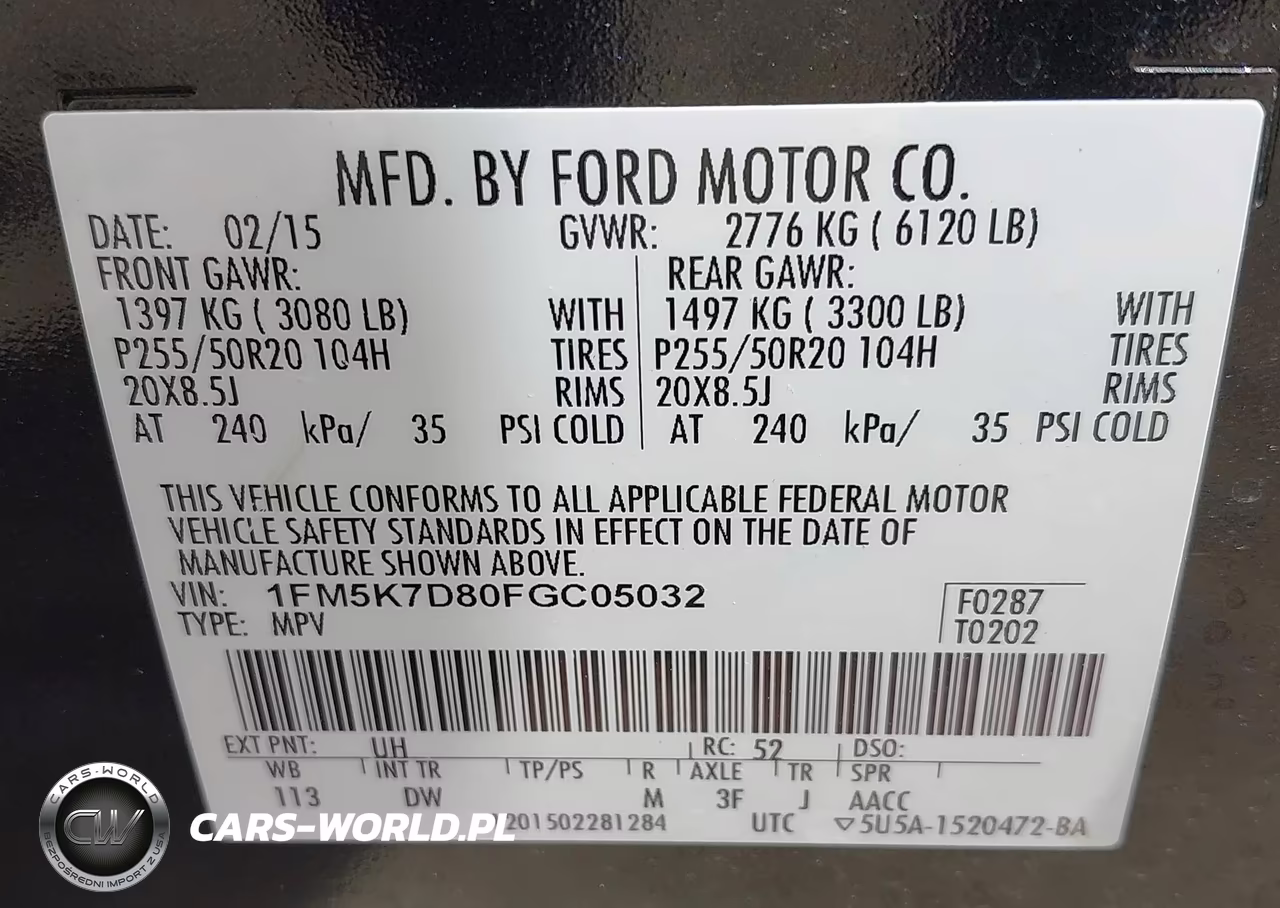 2015 Ford Explorer Xlt VIN:1FM5K7D80FGC05032 - 9