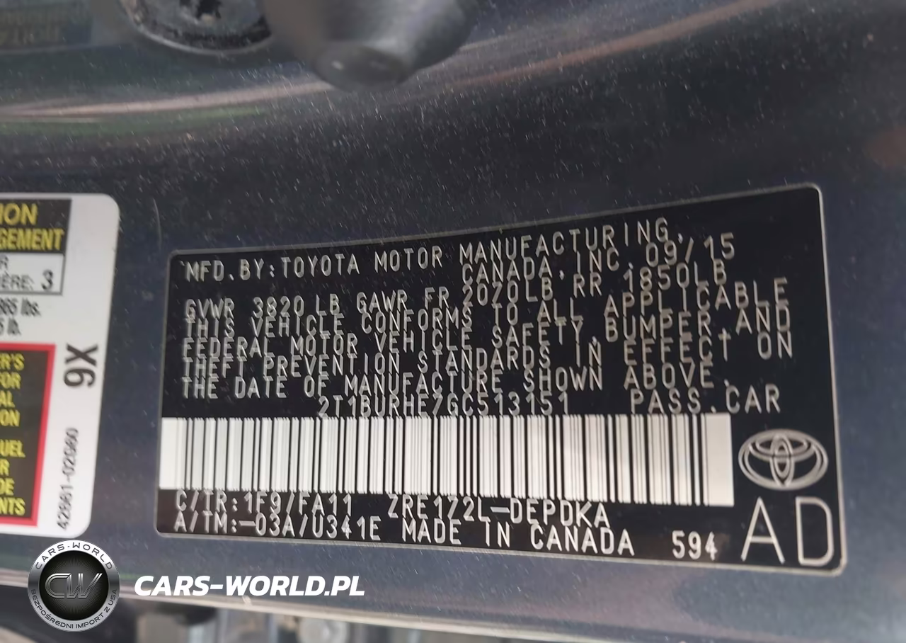 2016 Toyota Corolla L VIN:2T1BURHE7GC513151 - 9