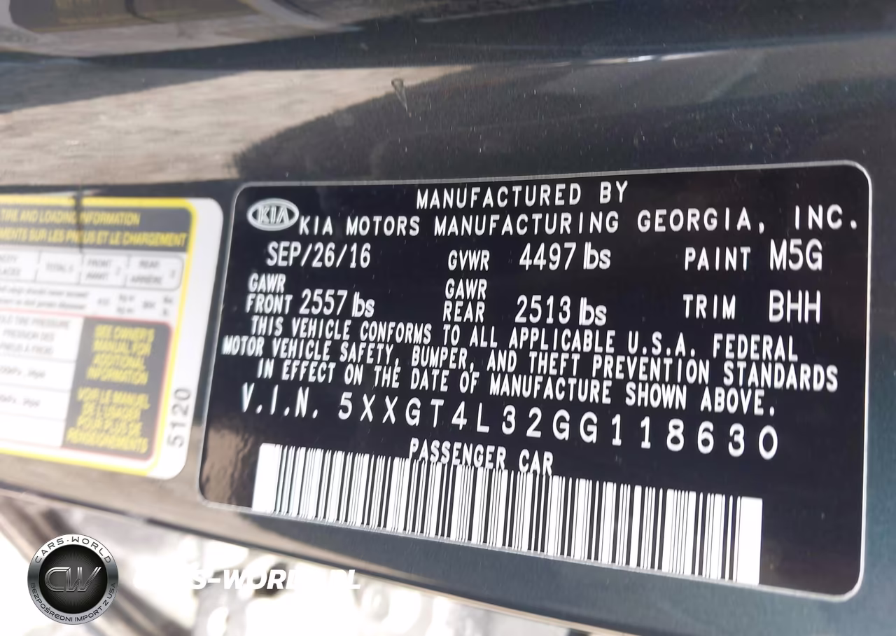 2016 Kia Optima Lx VIN:5XXGT4L32GG118630 - 9