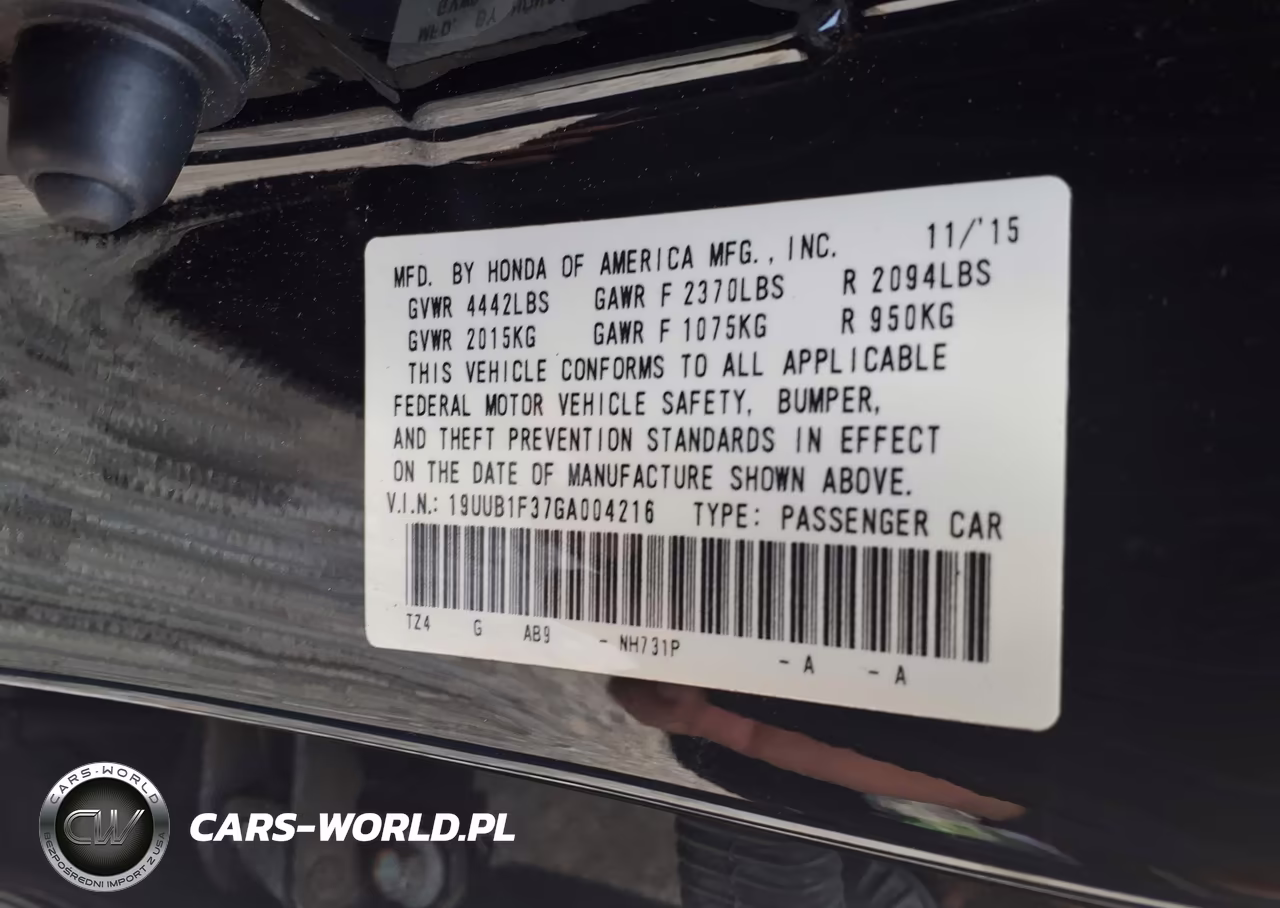 2016 Acura Tlx VIN:19UUB1F37GA004216 - 9