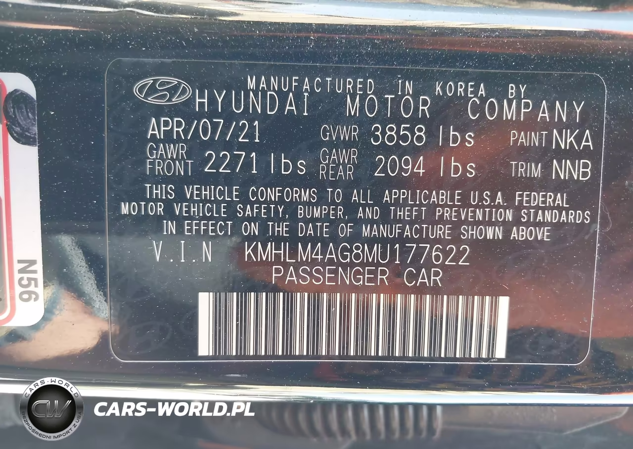 2021 Hyundai Elantra Sel VIN:KMHLM4AG8MU177622 - 9