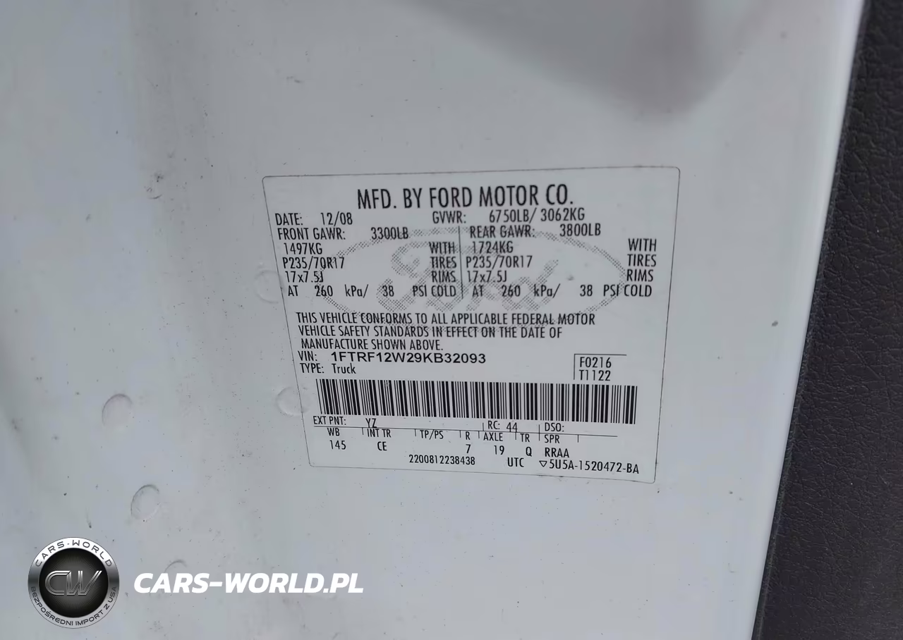 2009 Ford F-150 Stx-Xl-Xl W-Midbox Prep-Xlt-Xlt W-Midbox Prep VIN:1FTRF12W29KB32093 - 9