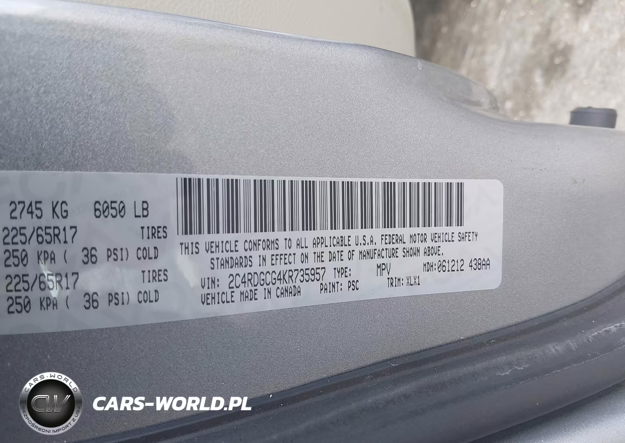 2019 Dodge Grand Caravan Sxt VIN:2C4RDGCG4KR735957 - 9