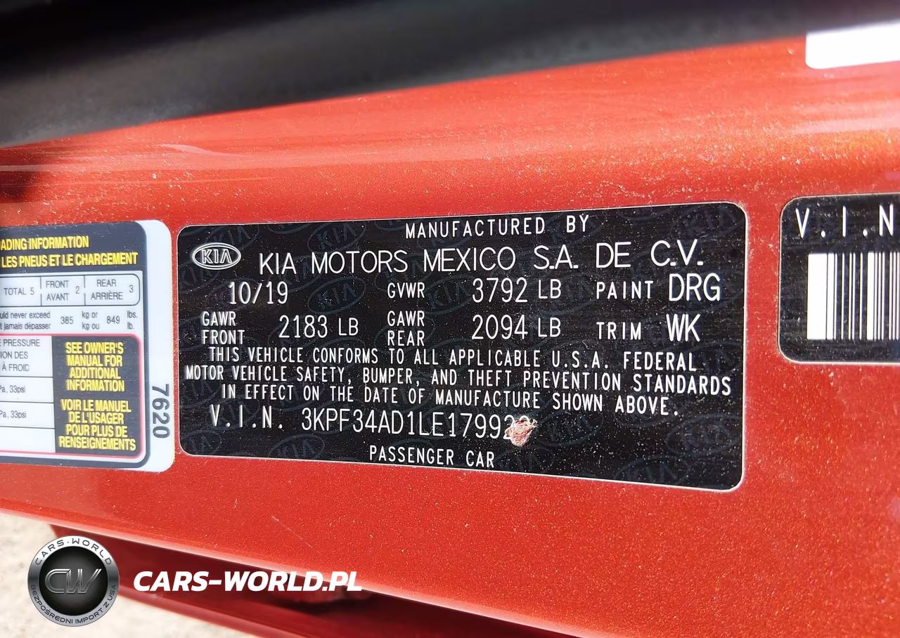 2020 Kia Forte Gt-Line VIN:3KPF34AD1LE179929 - 9