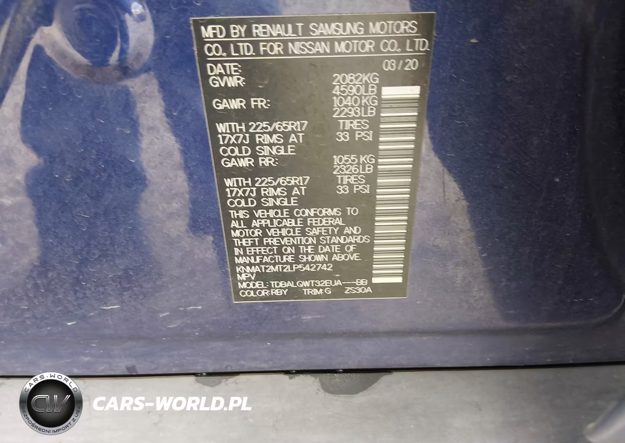 2020 Nissan Rogue Sv Fwd VIN:KNMAT2MT2LP542742 - 9