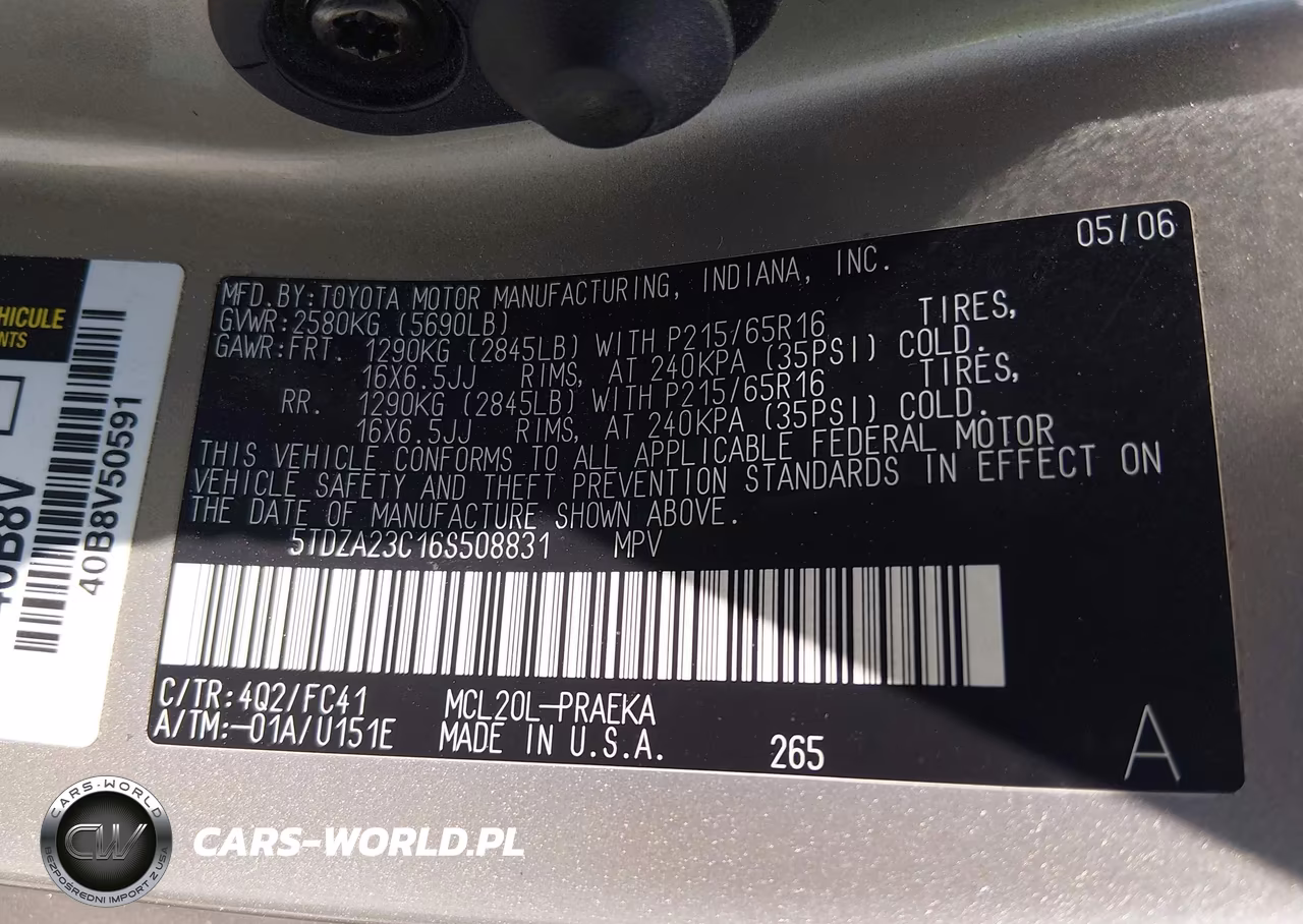 2006 Toyota Sienna Le VIN:5TDZA23C16S508831 - 9