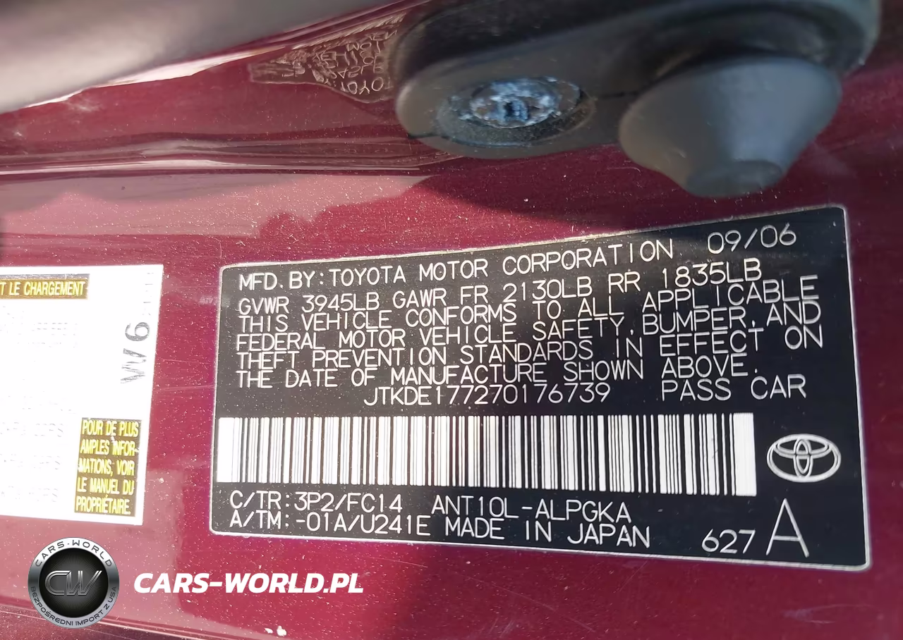2007 Scion Tc VIN:JTKDE177270176739 - 9