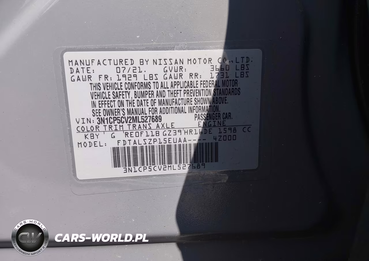 2021 Nissan Kicks Sv Xtronic Cvt VIN:3N1CP5CV2ML527689 - 9