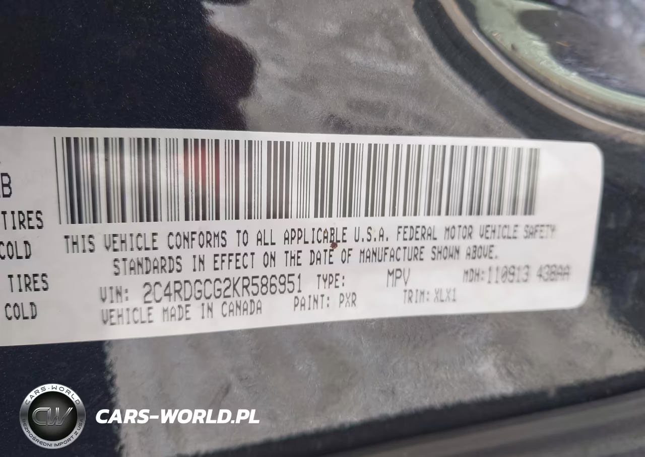 2019 Dodge Grand Caravan Sxt VIN:2C4RDGCG2KR586951 - 9