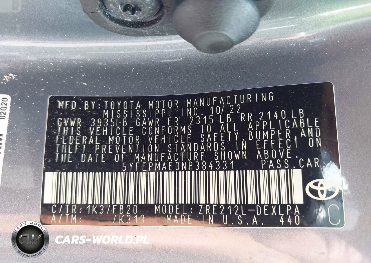 2022 Toyota Corolla Le VIN:5YFEPMAE0NP384331 - 9