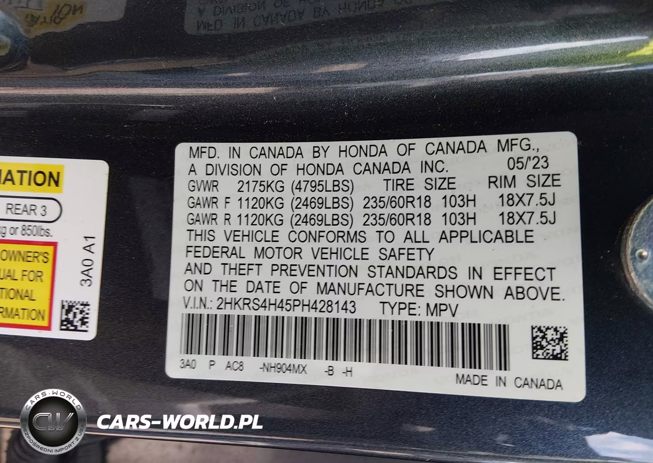 2023 Honda Cr-V Ex Awd VIN:2HKRS4H45PH428143 - 9