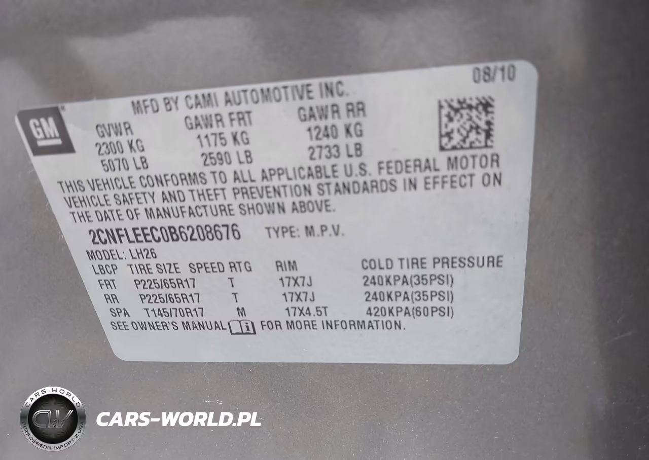 2011 Chevrolet Equinox Lt W-1Lt VIN:2CNFLEEC0B6208676 - 9