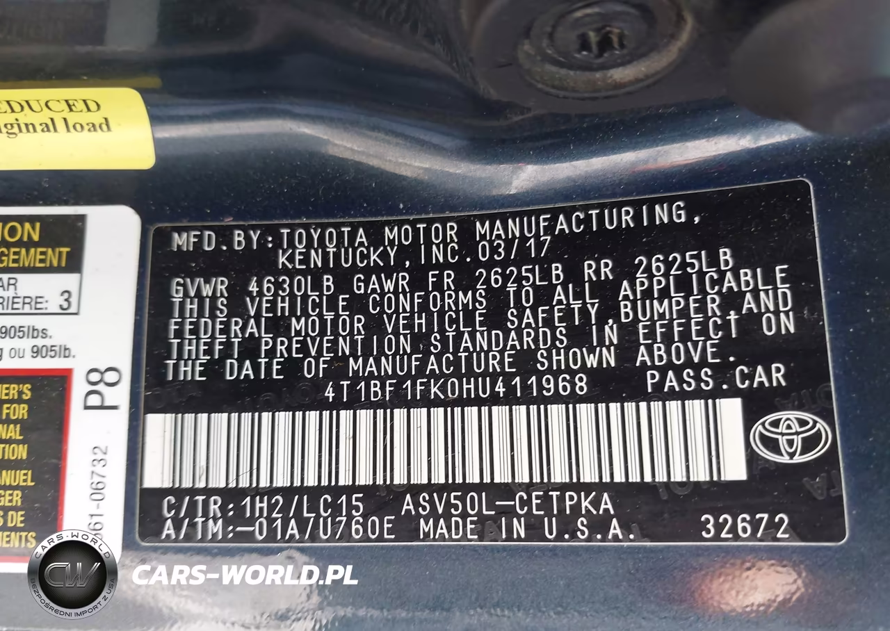 2017 Toyota Camry Xse VIN:4T1BF1FK0HU411968 - 9