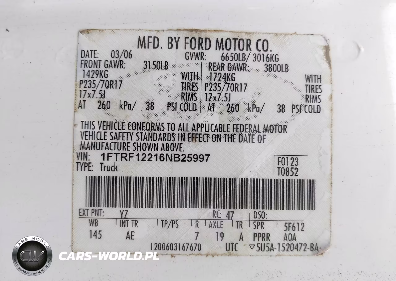 2006 Ford F-150 Stx-Xl-Xlt VIN:1FTRF12216NB25997 - 9