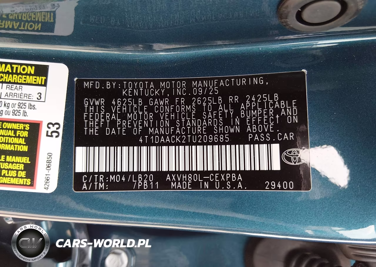 2026 Toyota Camry Xse VIN:4T1DAACK2TU209685 - 9
