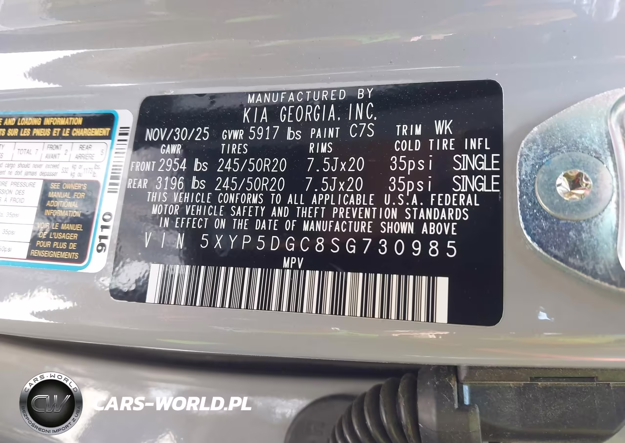 2025 Kia Telluride Sx Prestige X-Line VIN:5XYP5DGC8SG730985 - 9