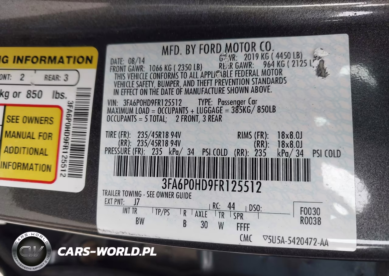 2015 Ford Fusion Se VIN:3FA6P0HD9FR125512 - 9