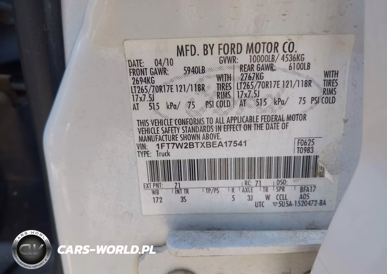 2011 Ford F-250 Xlt VIN:1FT7W2BTXBEA17541 - 9