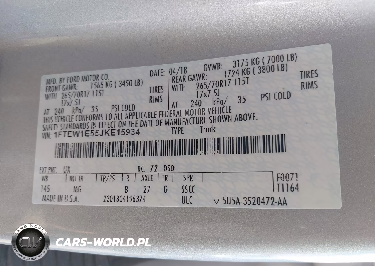 2018 Ford F-150 Xlt VIN:1FTEW1E55JKE15934 - 9