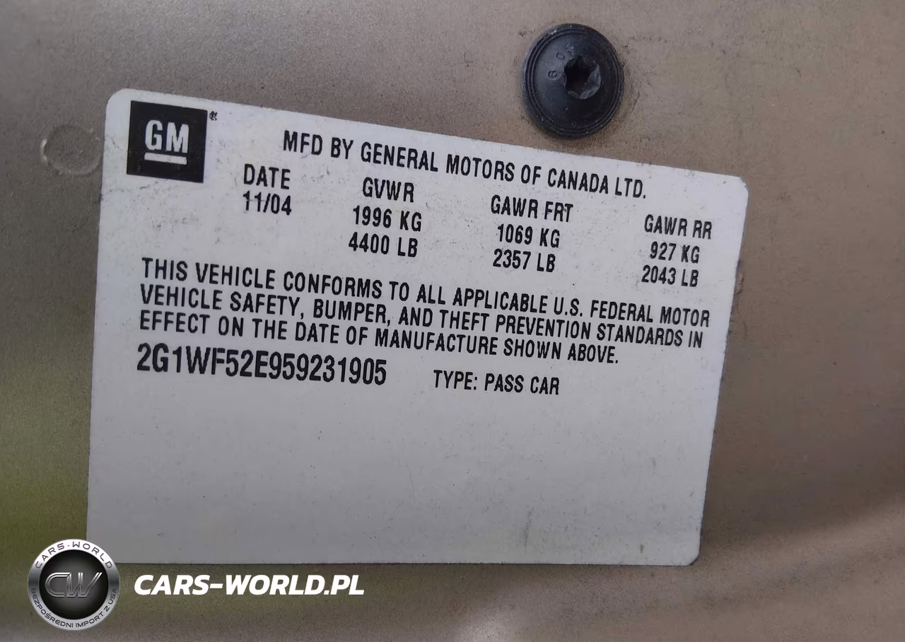2005 Chevrolet Impala VIN:2G1WF52E959231905 - 9