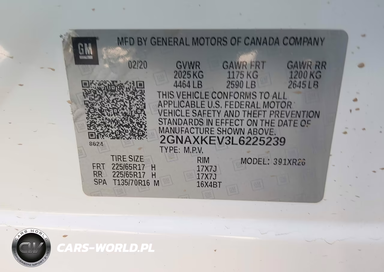 2020 Chevrolet Equinox Fwd Lt 1.5L Turbo VIN:2GNAXKEV3L6225239 - 9