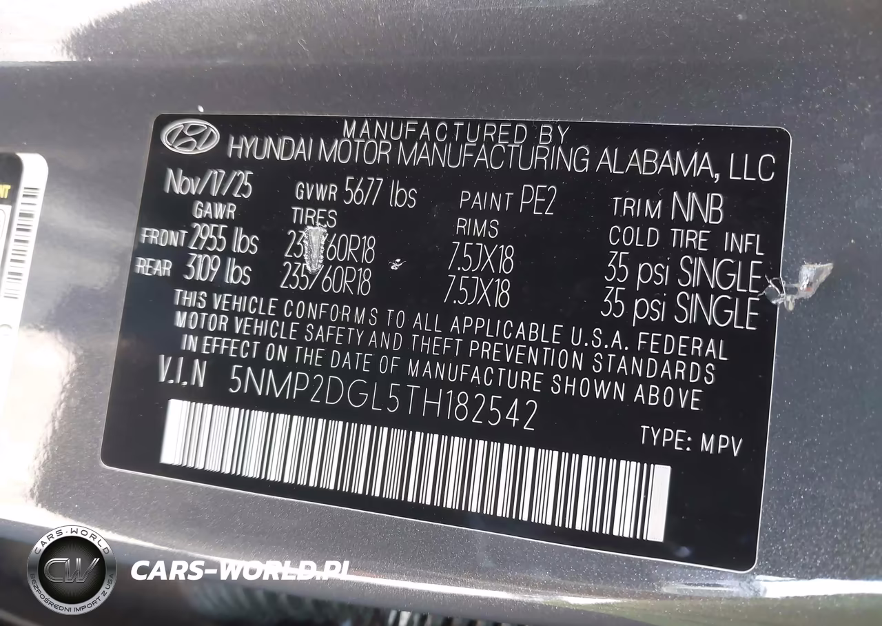 2026 Hyundai Santa Fe Sel VIN:5NMP2DGL5TH182542 - 9