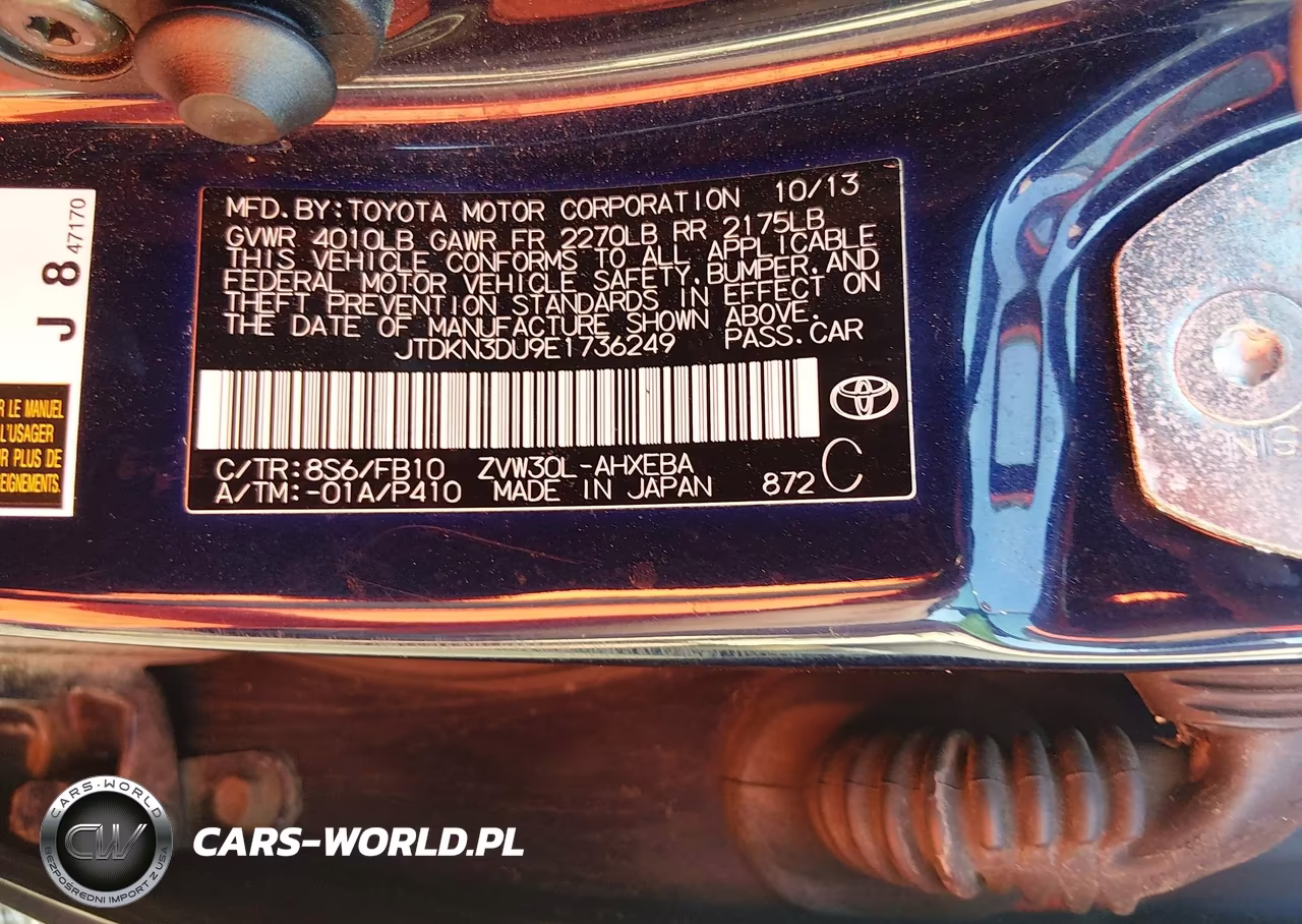 2014 Toyota Prius Three VIN:JTDKN3DU9E1736249 - 9