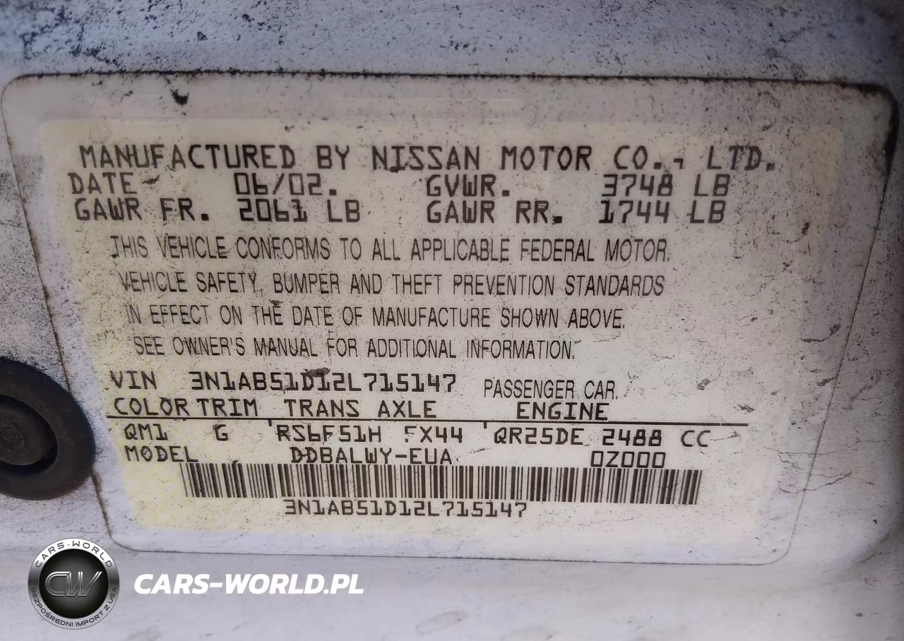 2002 Nissan Sentra Se-R Spec V VIN:3N1AB51D12L715147 - 9
