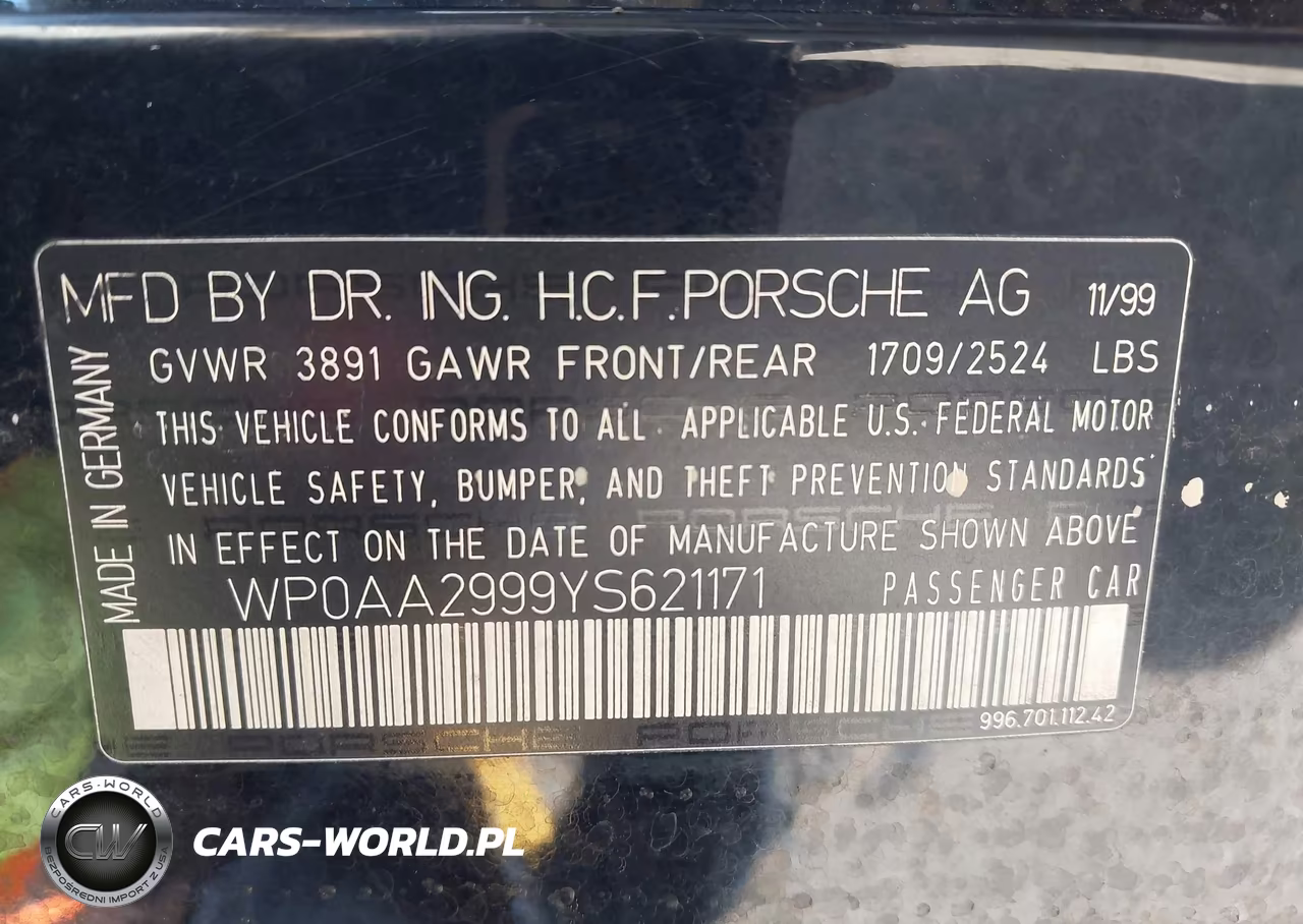 2000 Porsche 911 Carrera-Carrera 4 VIN:WP0AA2999YS621171 - 9