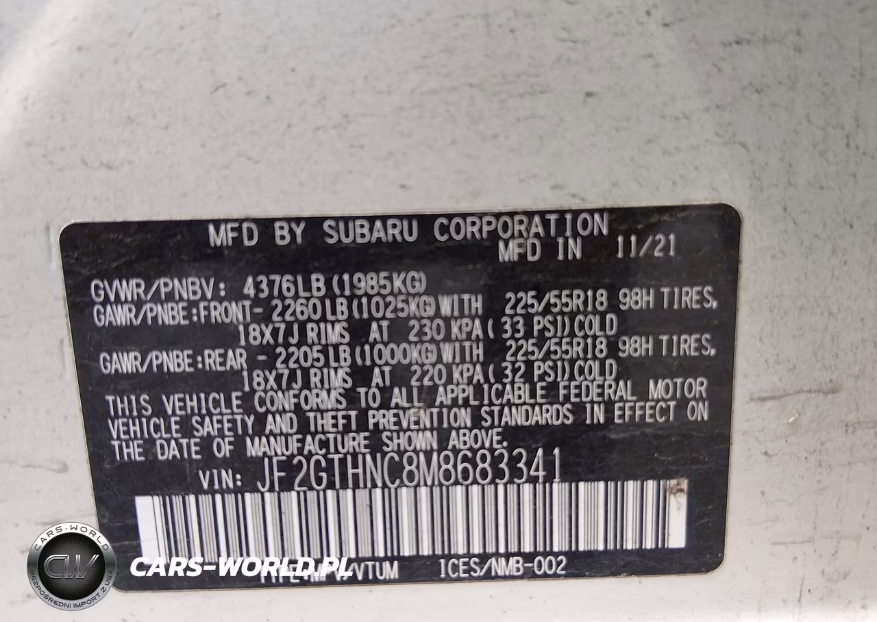 2021 Subaru Crosstrek Limited VIN:JF2GTHNC8M8683341 - 9