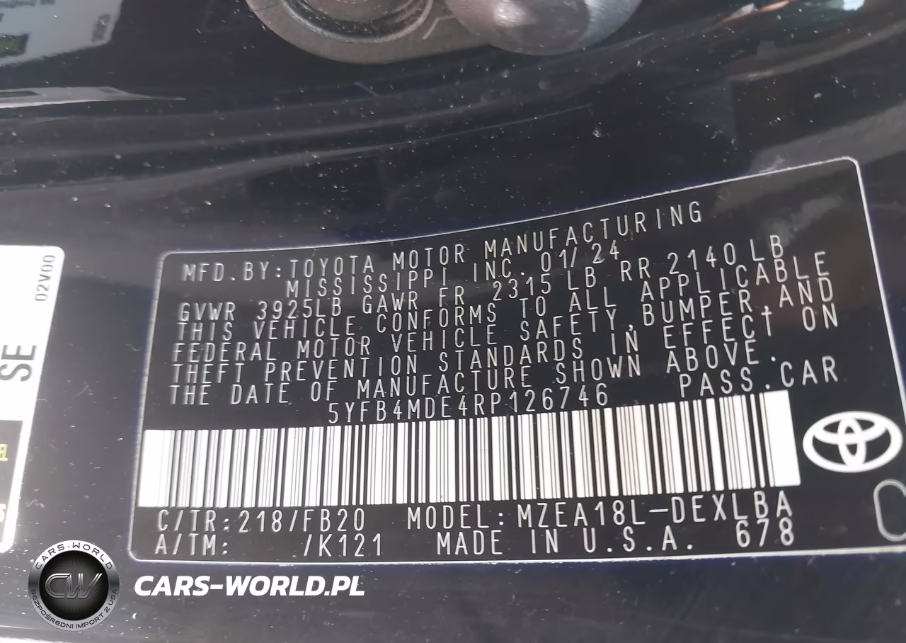 2024 Toyota Corolla Le VIN:5YFB4MDE4RP126746 - 9