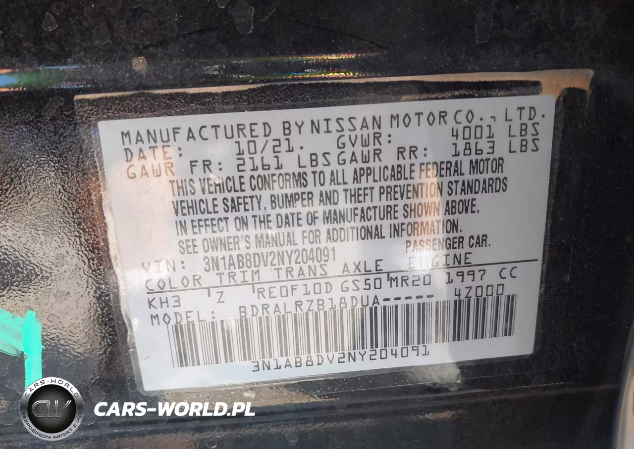 2022 Nissan Sentra Sr Xtronic Cvt VIN:3N1AB8DV2NY204091 - 9