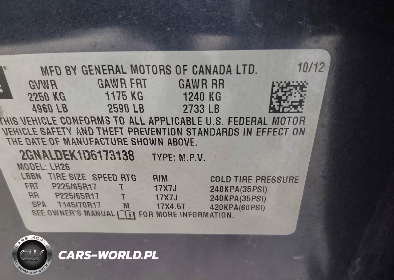 2013 Chevrolet Equinox Lt VIN:2GNALDEK1D6173138 - 9