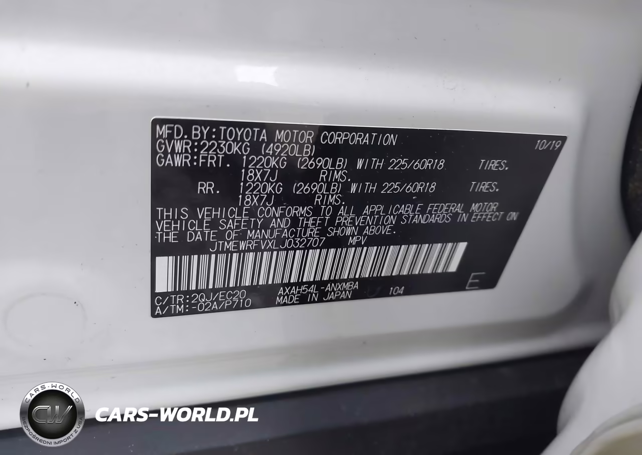 2020 Toyota Rav4 Hybrid Xse VIN:JTMEWRFVXLJ032707 - 9