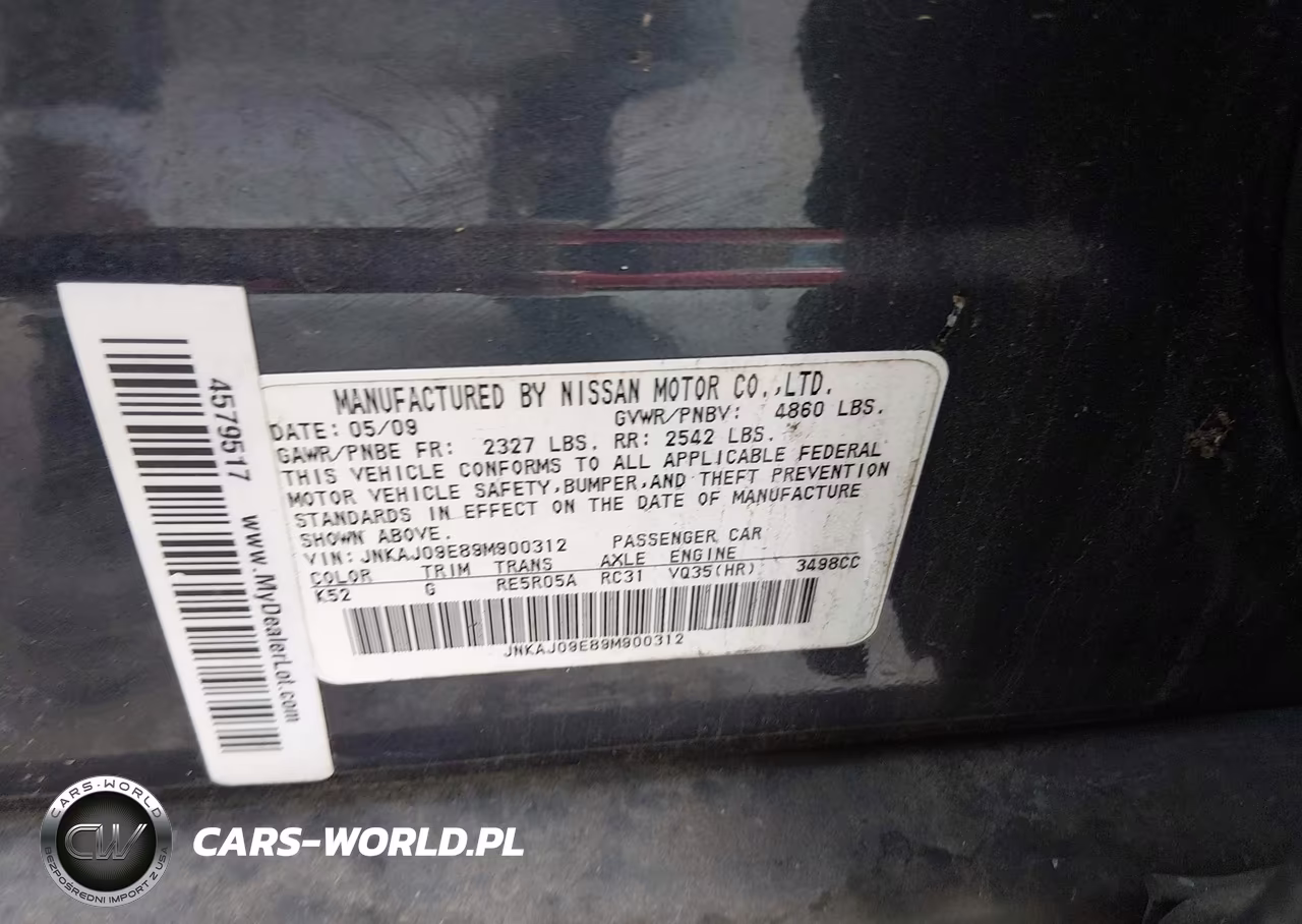 2009 Infiniti Ex35 Journey VIN:JNKAJ09E89M900312 - 9