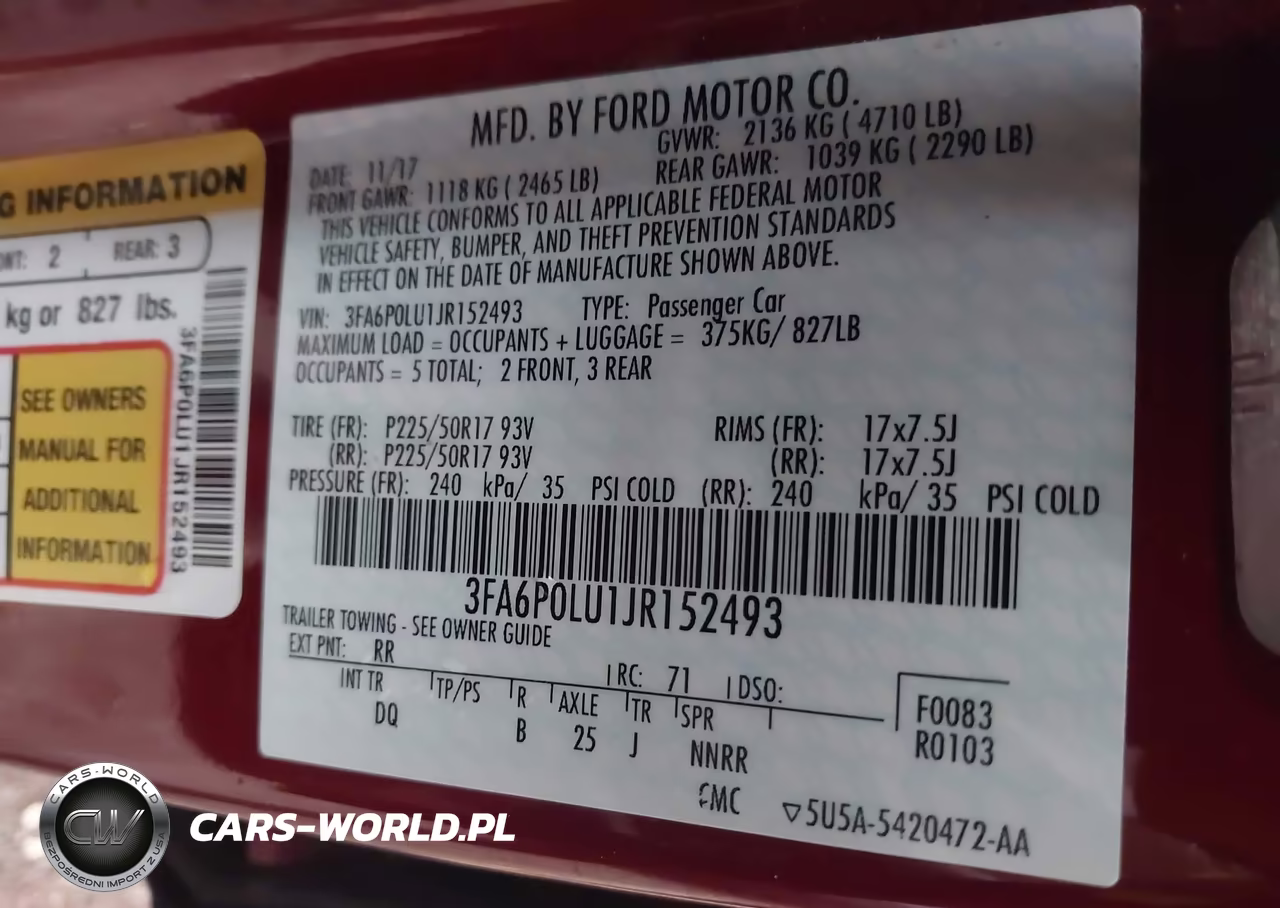 2018 Ford Fusion Hybrid Se VIN:3FA6P0LU1JR152493 - 9