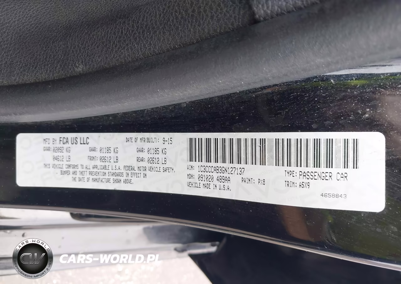 2016 Chrysler 200 Limited VIN:1C3CCCAB3GN127137 - 9