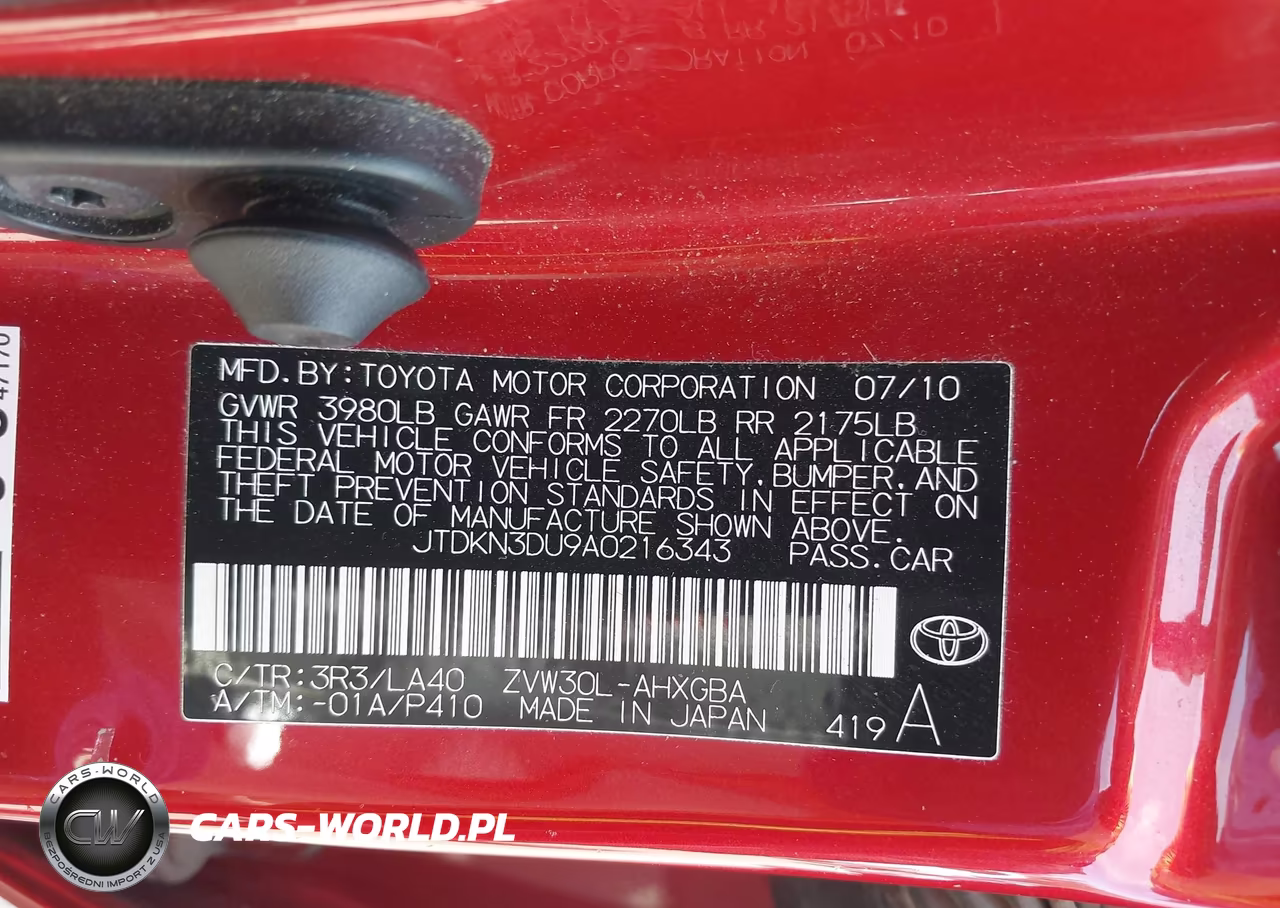 2010 Toyota Prius Iv VIN:JTDKN3DU9A0216343 - 9