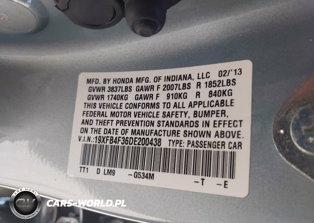 2013 Honda Civic Hybrid VIN:19XFB4F36DE200438 - 9