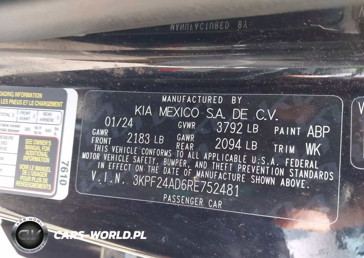 2024 Kia Forte Lxs VIN:3KPF24AD6RE752481 - 9