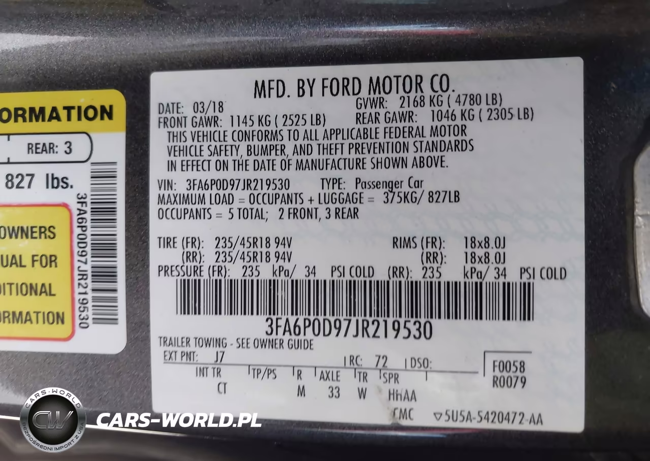 2018 Ford Fusion Titanium VIN:3FA6P0D97JR219530 - 9