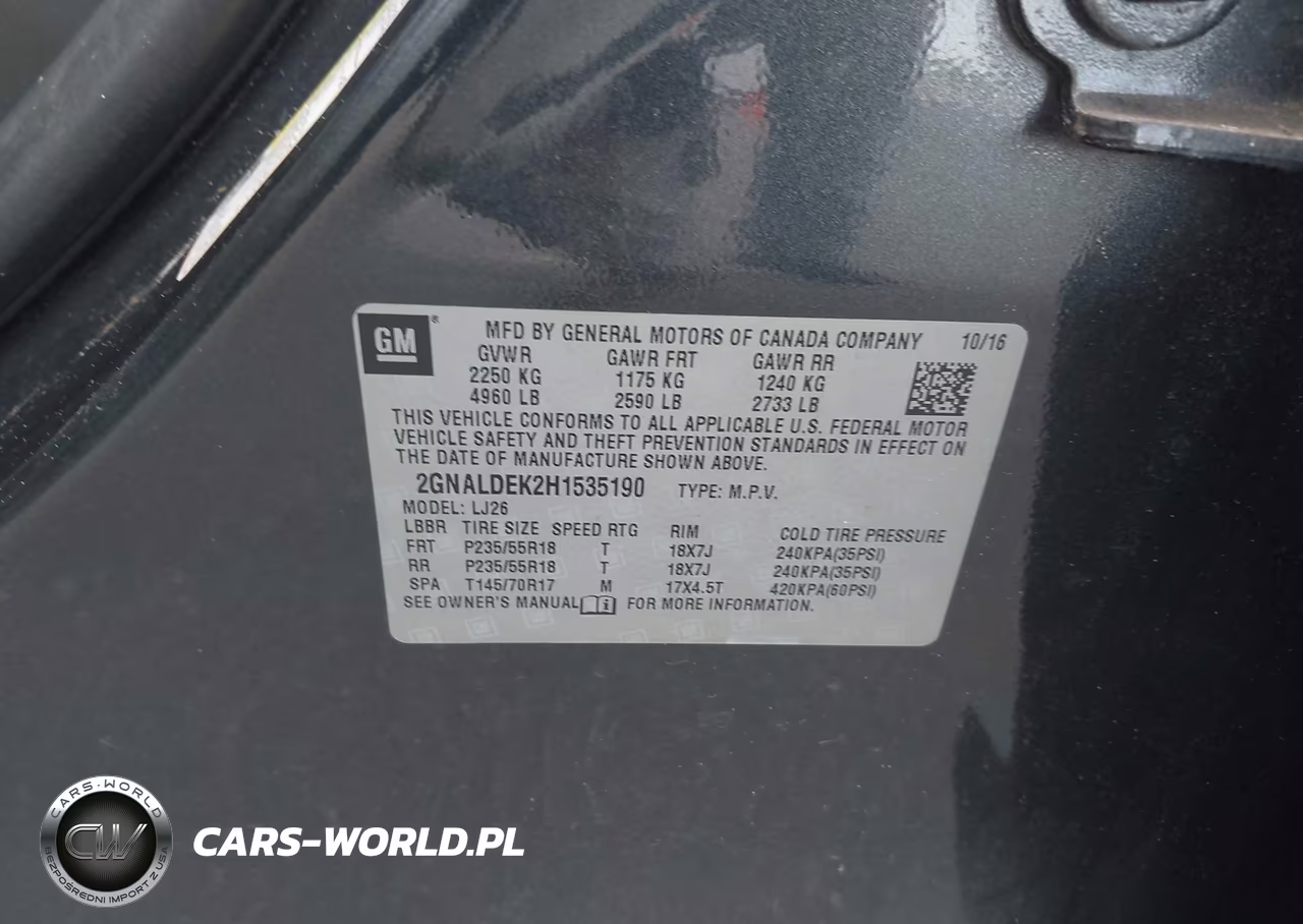 2017 Chevrolet Equinox Premier VIN:2GNALDEK2H1535190 - 9