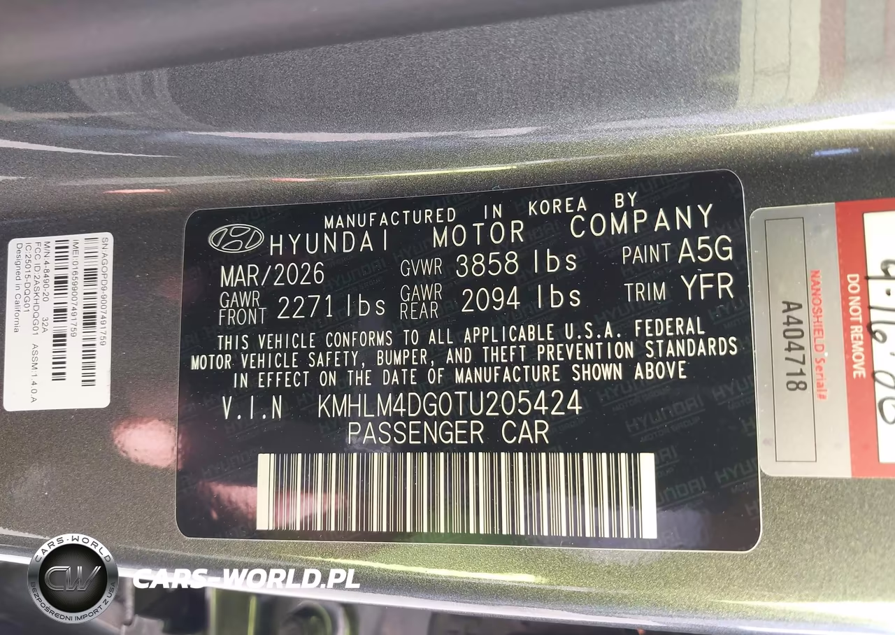 2026 Hyundai Elantra Sel Sport VIN:KMHLM4DG0TU205424 - 9